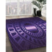 Machine Washable Transitional Midnight Blue Rug in a Family Room, wshpat3523pur