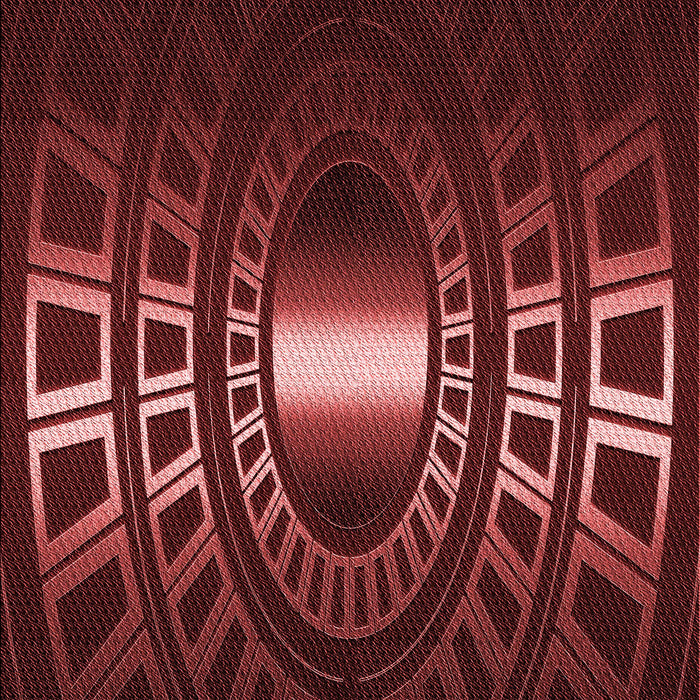 Patterned Fire Brick Red Rug, pat3523rd