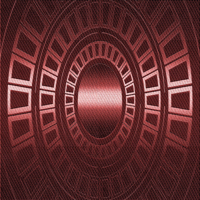 Round Patterned Fire Brick Red Rug, pat3523rd