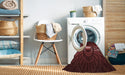 Machine Washable Transitional Fire Brick Red Rug in a Washing Machine, wshpat3523rd