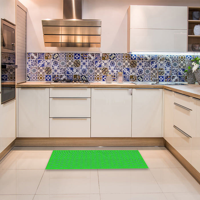 Patterned Lime Green Rug in a Kitchen, pat3524grn