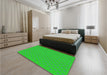 Patterned Lime Green Rug in a Bedroom, pat3524grn