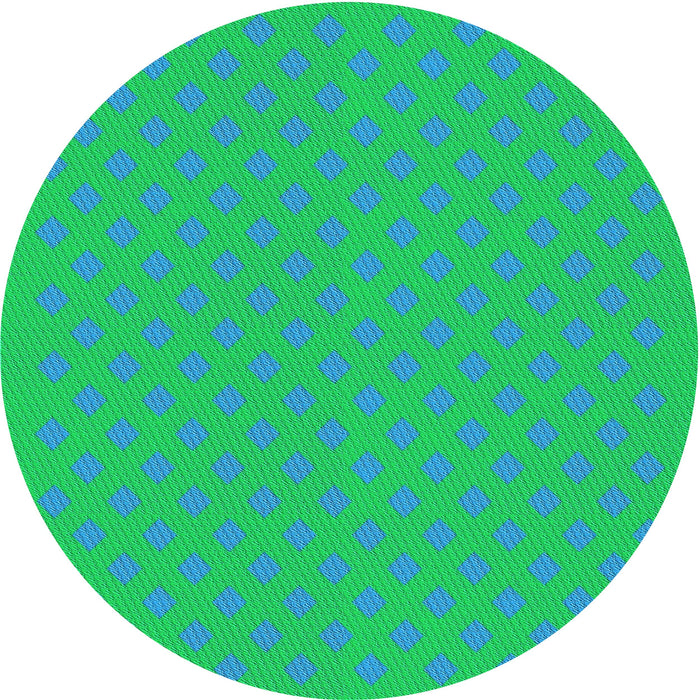 Square Patterned Neon Green Rug, pat3524lblu