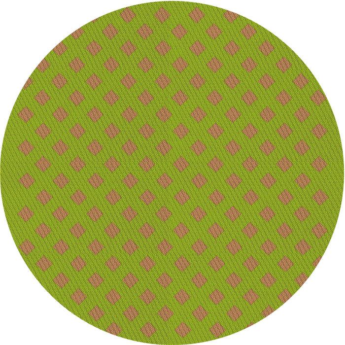Square Patterned Pistachio Green Rug, pat3524org