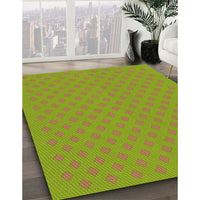 Patterned Pistachio Green Rug, pat3524org