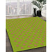 Patterned Pistachio Green Rug in Family Room, pat3524org