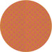 Square Patterned Neon Orange Rug, pat3524rd