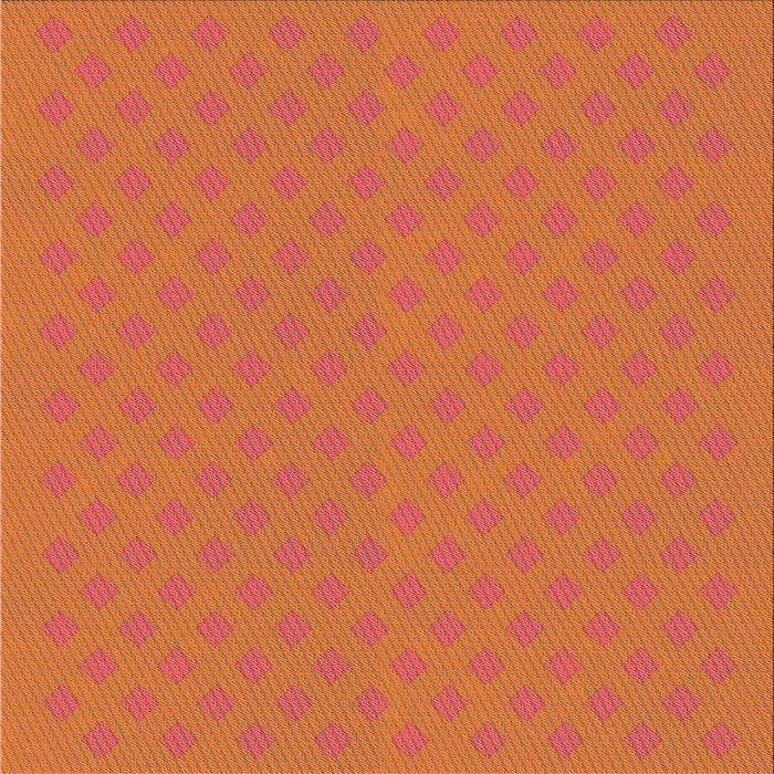 Round Patterned Neon Orange Rug, pat3524rd