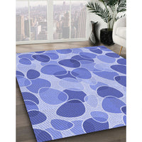 Patterned Jeans Blue Rug, pat3525blu