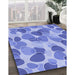 Patterned Jeans Blue Rug in Family Room, pat3525blu