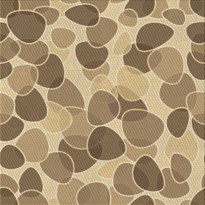 Round Patterned Brown Rug, pat3525brn