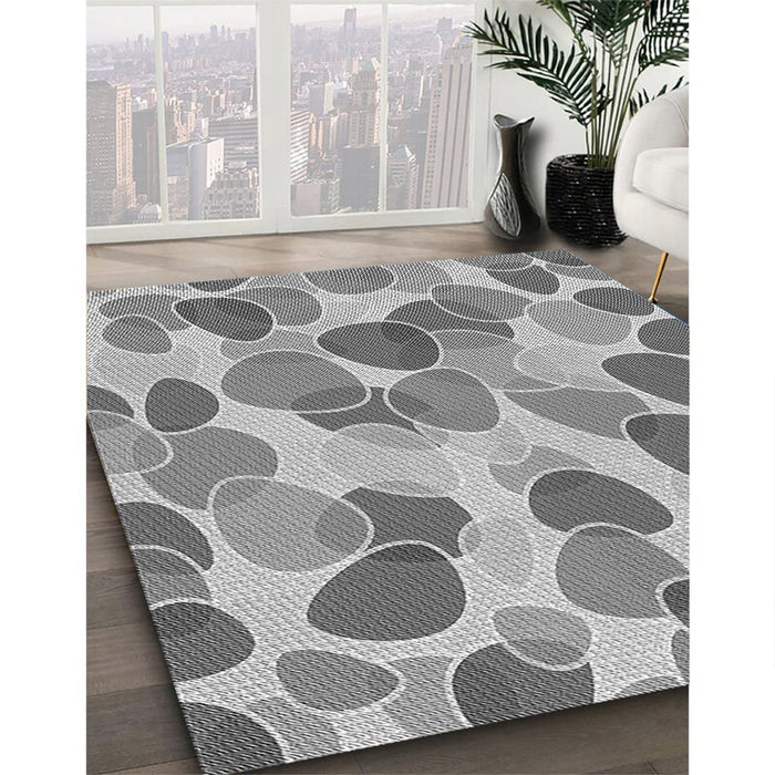 Machine Washable Transitional Smokey Gray Rug in a Family Room, wshpat3525gry