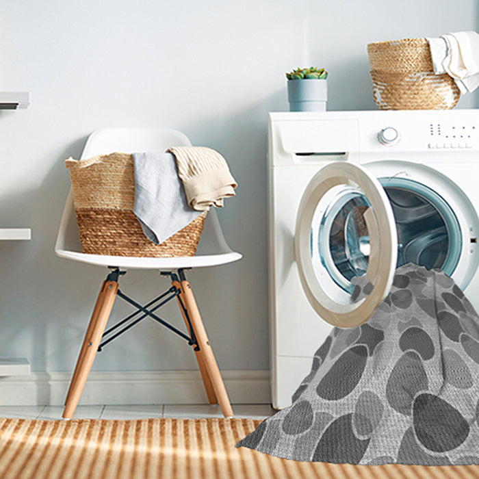 Machine Washable Transitional Smokey Gray Rug in a Washing Machine, wshpat3525gry