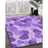 Patterned Purple Plum Purple Rug, pat3525pur