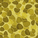 Round Patterned Bright Gold Yellow Rug, pat3525yw