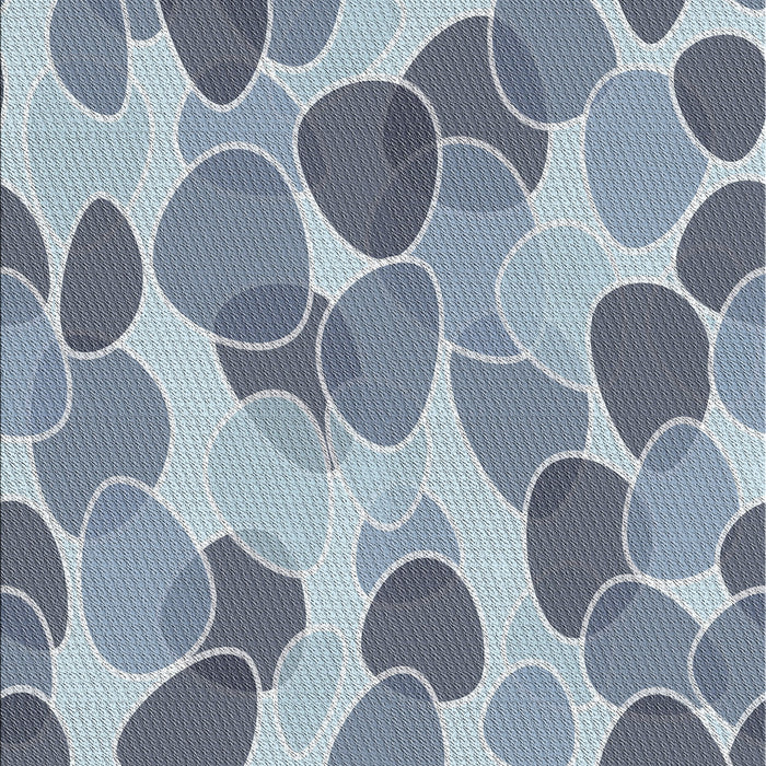 Patterned Light Steel Blue Novelty Rug, pat3525