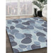 Patterned Light Steel Blue Novelty Rug in Family Room, pat3525