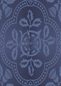 Machine Washable Transitional Blue Rug, wshpat3526blu