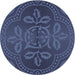 Square Patterned Blue Rug, pat3526blu