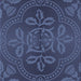 Round Patterned Blue Rug, pat3526blu