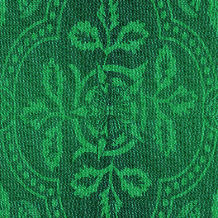 Patterned Deep Emerald Green Rug, pat3526lblu