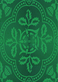 Machine Washable Transitional Deep Emerald Green Rug, wshpat3526lblu