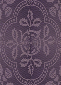 Machine Washable Transitional Plum Purple Rug, wshpat3526pur