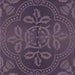 Round Patterned Plum Purple Rug, pat3526pur