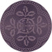 Square Patterned Plum Purple Rug, pat3526pur