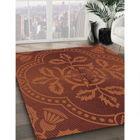 Patterned Red Rug, pat3526rd