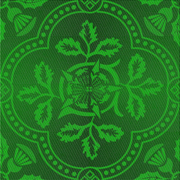 Sideview of Machine Washable Transitional DarkGreen Rug, wshpat3526