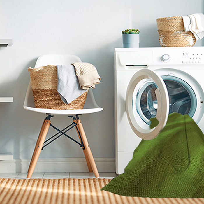 Machine Washable Transitional Antique Bronze Green Rug in a Washing Machine, wshpat3527grn