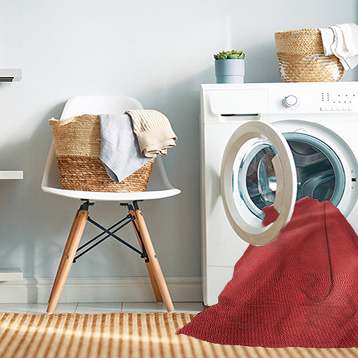 Machine Washable Transitional Red Rug in a Washing Machine, wshpat3527rd