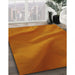Machine Washable Transitional Neon Orange Rug in a Family Room, wshpat3527yw