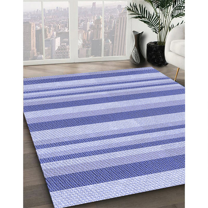 Machine Washable Transitional Blue Rug in a Family Room, wshpat3528blu
