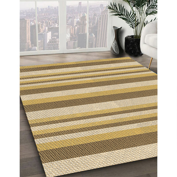 Machine Washable Transitional Light Brown Rug in a Family Room, wshpat3528brn