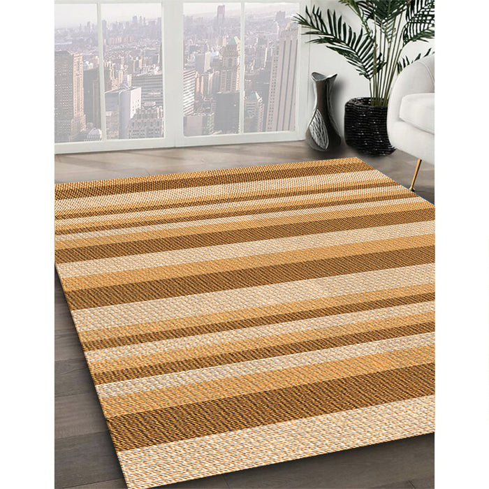 Machine Washable Transitional Yellow Orange Rug in a Family Room, wshpat3528org