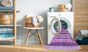 Machine Washable Transitional Pastel Purple Pink Rug in a Washing Machine, wshpat3528pur