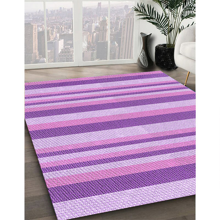 Machine Washable Transitional Pastel Purple Pink Rug in a Family Room, wshpat3528pur