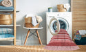 Machine Washable Transitional Pastel Pink Rug in a Washing Machine, wshpat3528rd