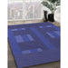 Machine Washable Transitional Blue Rug in a Family Room, wshpat3529blu
