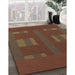 Machine Washable Transitional Light Brown Rug in a Family Room, wshpat3529brn