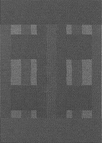 Machine Washable Transitional Dark Gray Black Rug, wshpat3529gry