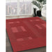 Machine Washable Transitional Tomato Red Rug in a Family Room, wshpat3529rd