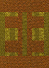 Machine Washable Transitional Saffron Red Rug, wshpat3529yw