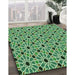 Machine Washable Transitional Green Rug in a Family Room, wshpat353grn