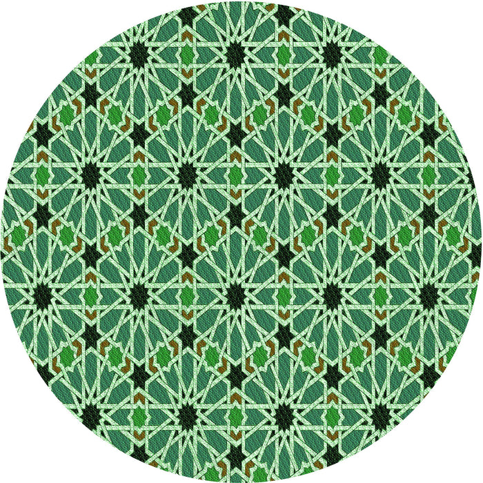 Square Patterned Green Rug, pat353grn