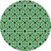 Square Patterned Green Rug, pat353grn