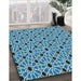 Machine Washable Transitional Blue Rug in a Family Room, wshpat353lblu