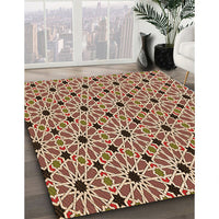 Patterned Saffron Red Rug, pat353org